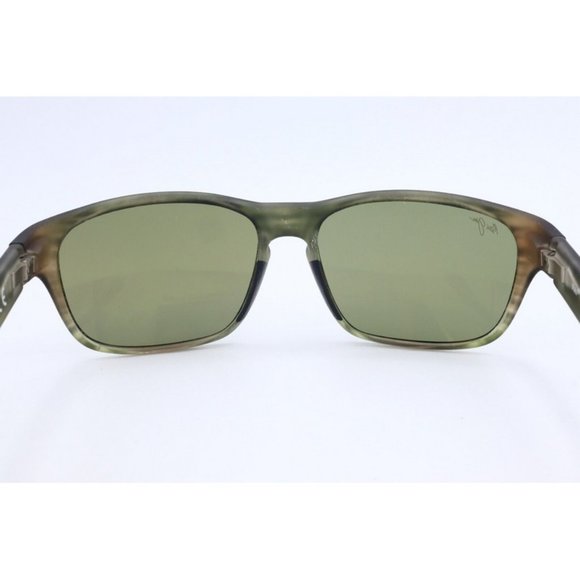 Maui Jim MIXED PLATE MJ 721-15MR Woodgrain Square Sunglasses Green Lenses 58mm - Picture 6 of 7